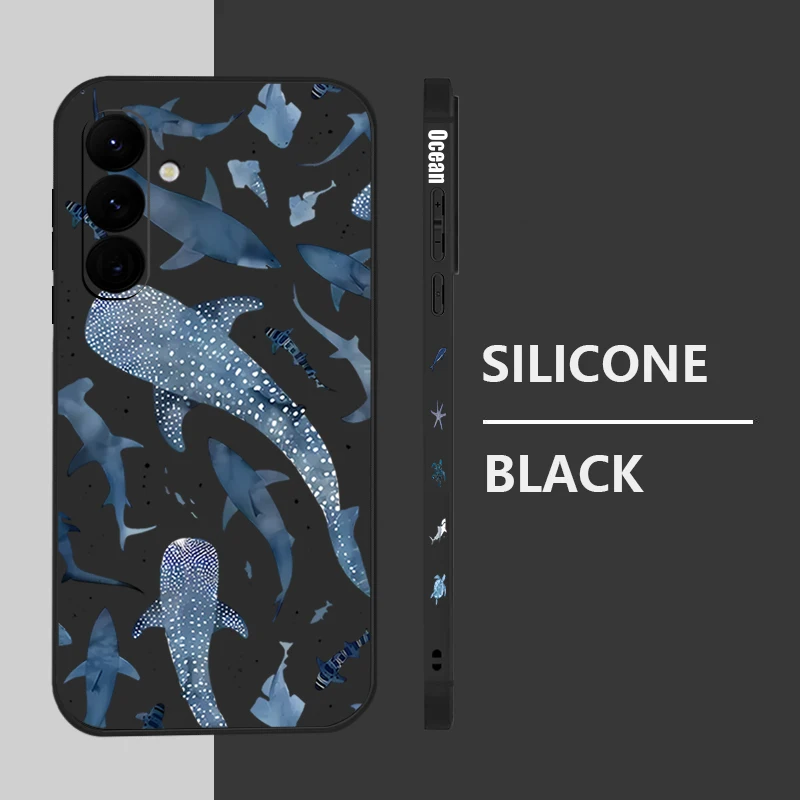 الحوت نمط الحبل الحال بالنسبة لسامسونج غالاكسي A56 A55 A36 A54 A15 A25 A35 A34 A14 A06 A05 A16 5G لينة بولي يوريثان غطاء الهاتف سيليكون