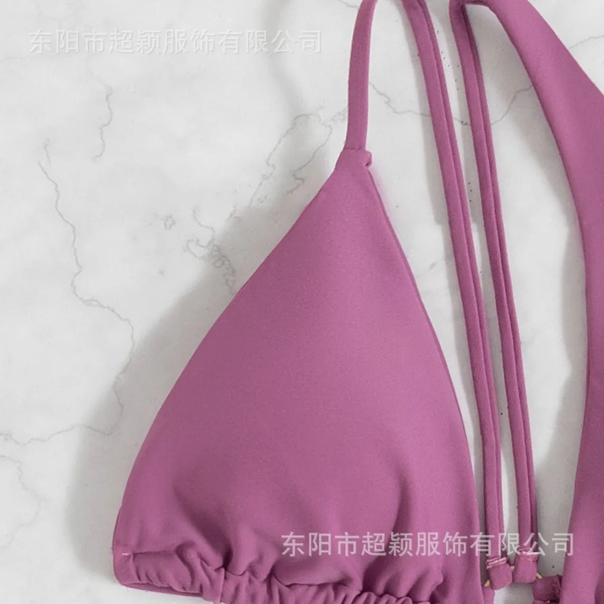 Купальник-бикини, стринги с цветными камнями, демонстрирующие украшения на спине, купальник с разрезом наклонное плечо Fisk2025 nowość