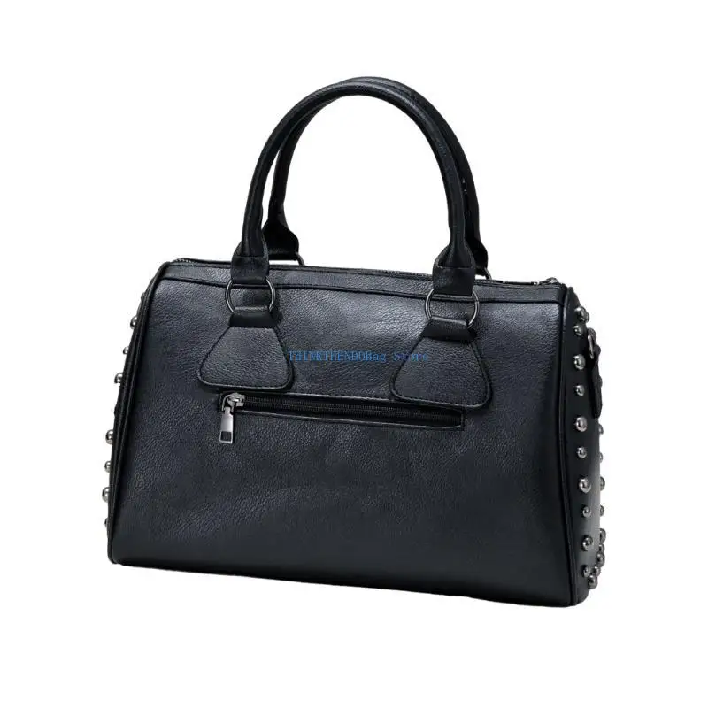 

63HC 2023, винтажная сумка через плечо, сумка через плечо с заклепками, сумка с черепом, универсальная модная сумка-тоут, сумка