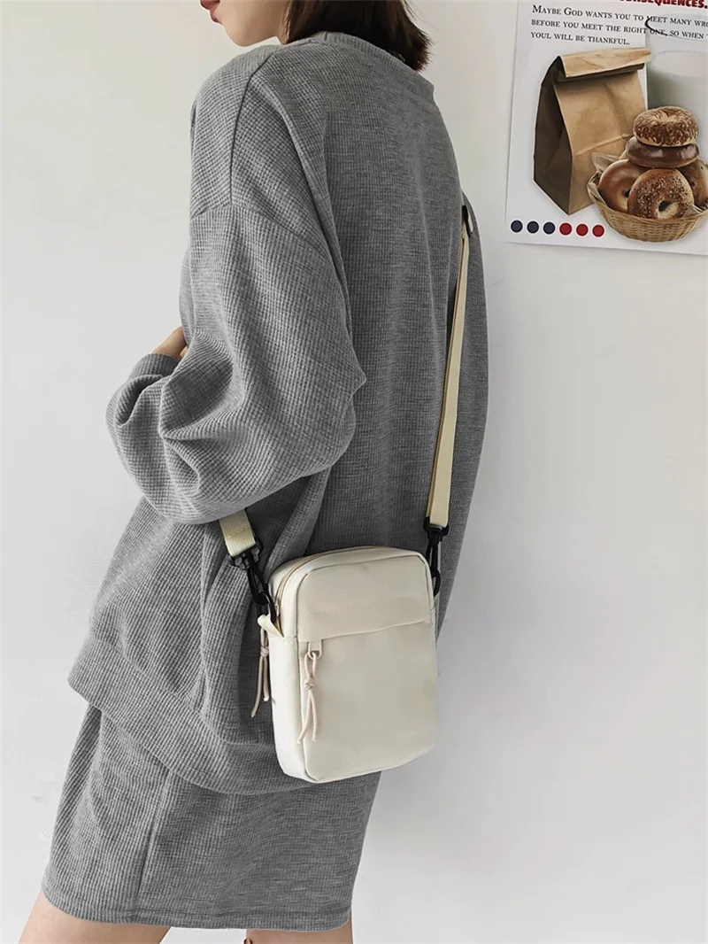 

Canvas Bag for Boys Girls Leisure Shoulder Bag Lightweight Crossbody Bag Travel Minimalist Women Men сумки через плечо Small Bag