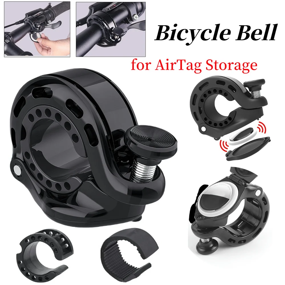 Mountain Bike Bell for Apple AirTag Aluminium Alloy MTB Cycling Horn Bike Handlebar Bell for Road Bike Ebike MTB