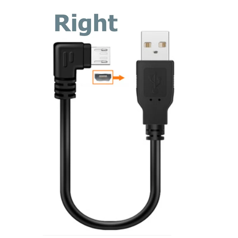 Up & Down & Left & Right Angled 90 Degree USB Micro USB Male to USB male Data Charge connector Cable 25cm 50cm for Tablet 150cm