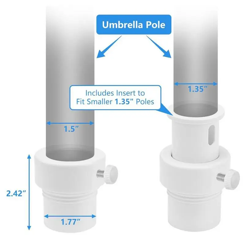 

Pool Umbrella Sleeve Umbrella Adapter Hole Support Pole Accessories For Home Picnic Women Men Outdoor Swimming Underwater Garden