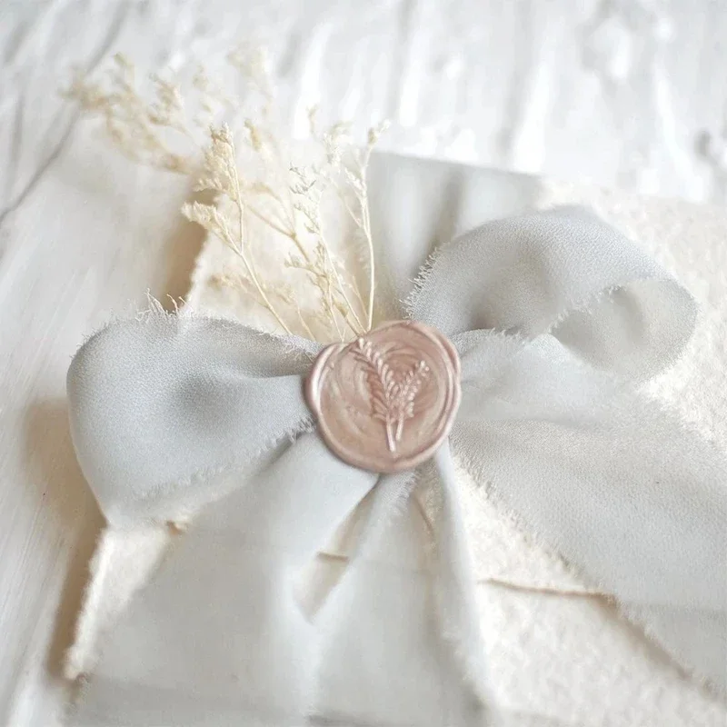 Cotton Gauze Ribbon Strap Selling Wedding Bridesmaid Decoration Green beige Silk Ribbon Flower Bouquet Wrap Frayed Edge