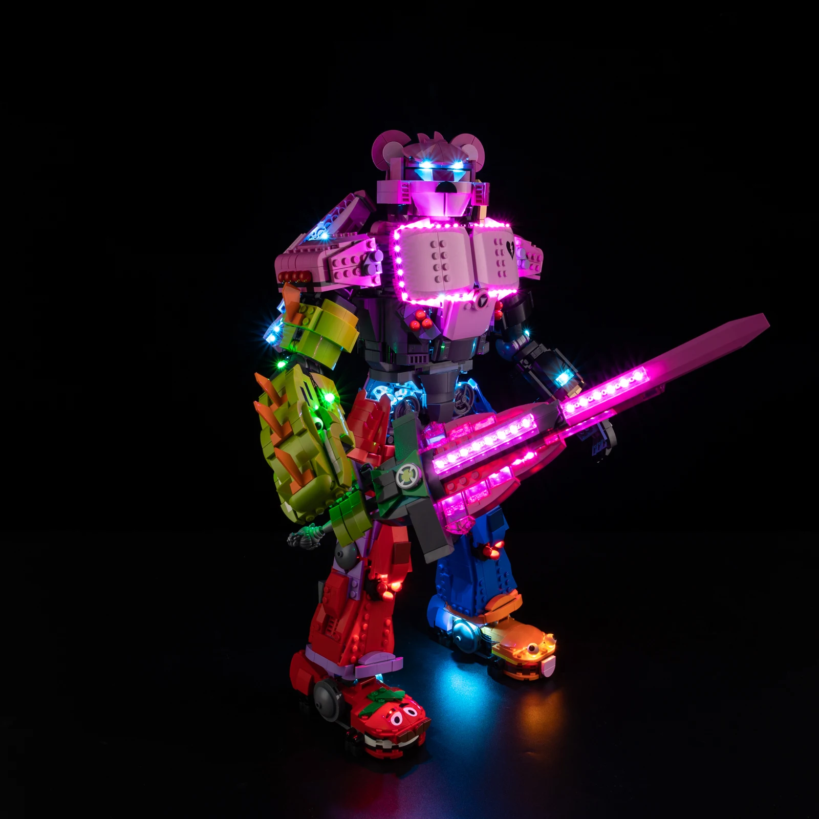 Juego de iluminación para el líder del equipo LEGO Mecha 77078, no incluye bloques de construcción (solo kit de luces LED)