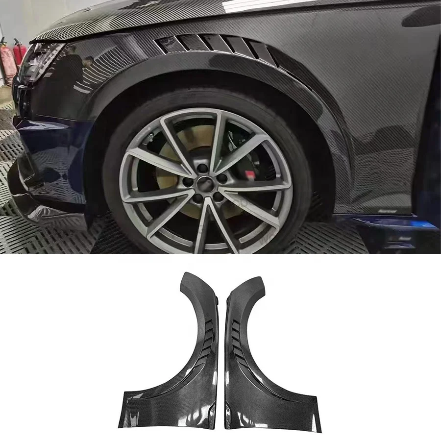 

TK Style Carbon Fiber Front Fender forAudi A4 S4 2017-2019 Front Bumper Side Fender Air Vent Cover Mudguard Auto Parts