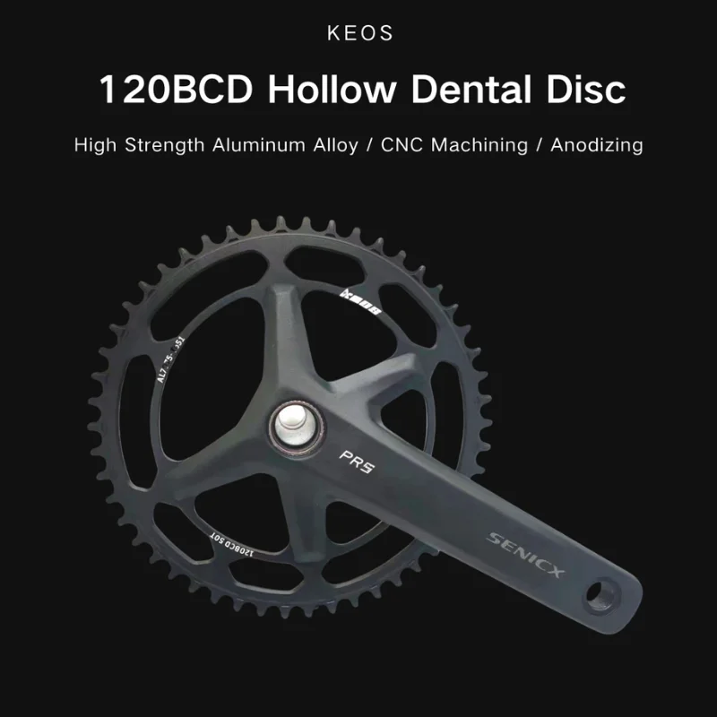 KEOS 120BCD For PROWHEEL  ARP SENICX pr4 pr5 pr6 48-52T Round Narrow Wide Chainring Aluminum  Hollow Chainring