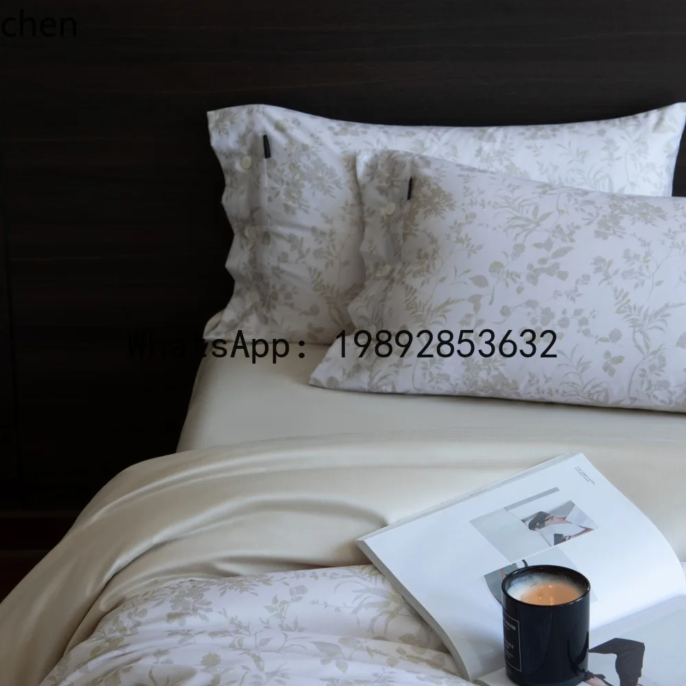

WW21 Tencel Cotton Brushed Four-Piece Set Spring and Autumn Button Style Pillowcase