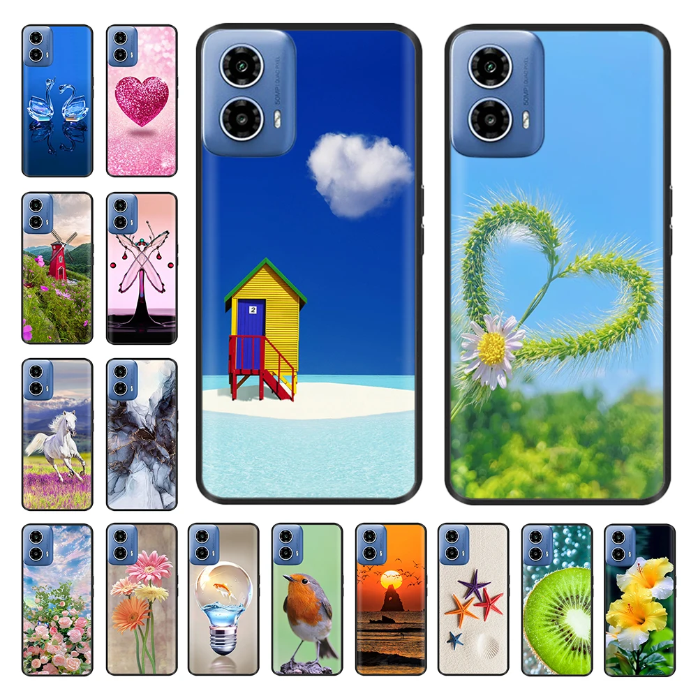

Mobile Phone Case For Moto G45 Case Cute Soft Silicone Butterfly Painted Bumper For Motorola Moto G45 5G Shockproof Back Cover