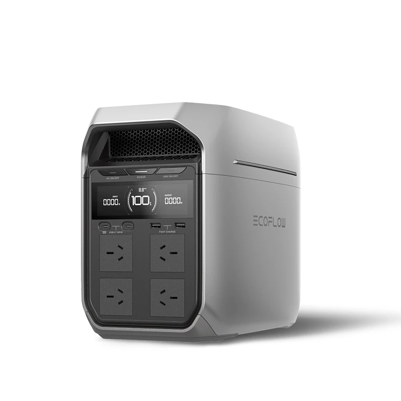 1800W Portable Power Station Solar Generator Charging Station MPPT Controller External Battery Flashlight Car