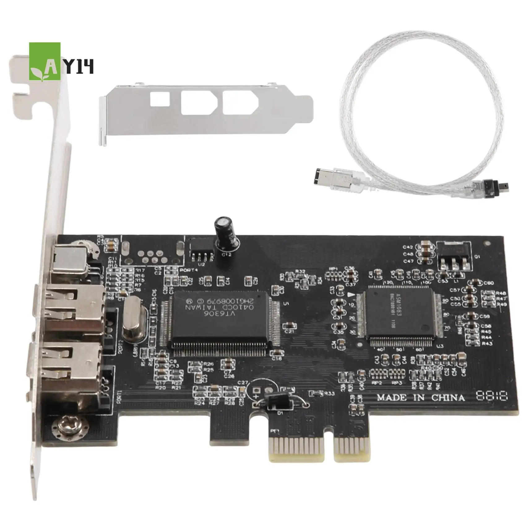 

AY14 — карта PCI Express Firewire PCI Express, плата контроллера IEEE 1394 с кабелем Firewire, для передачи видео, аудио и т. д.