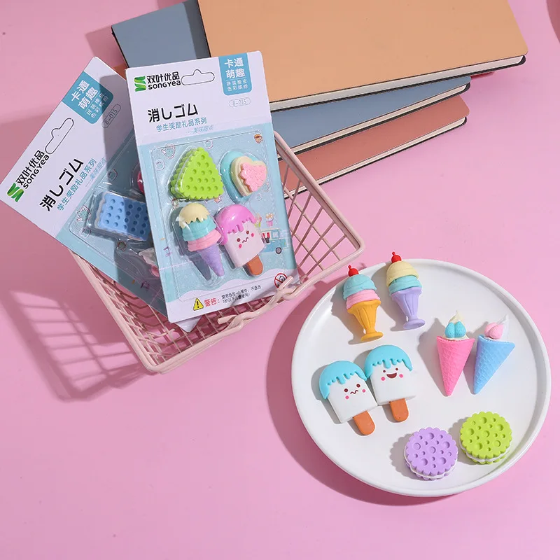 

Cute Primary School Students Assemble Eraser Detachable Card Children's Cartoon Eraser Kids Girls Boys Favors Gifts Toys Prizes