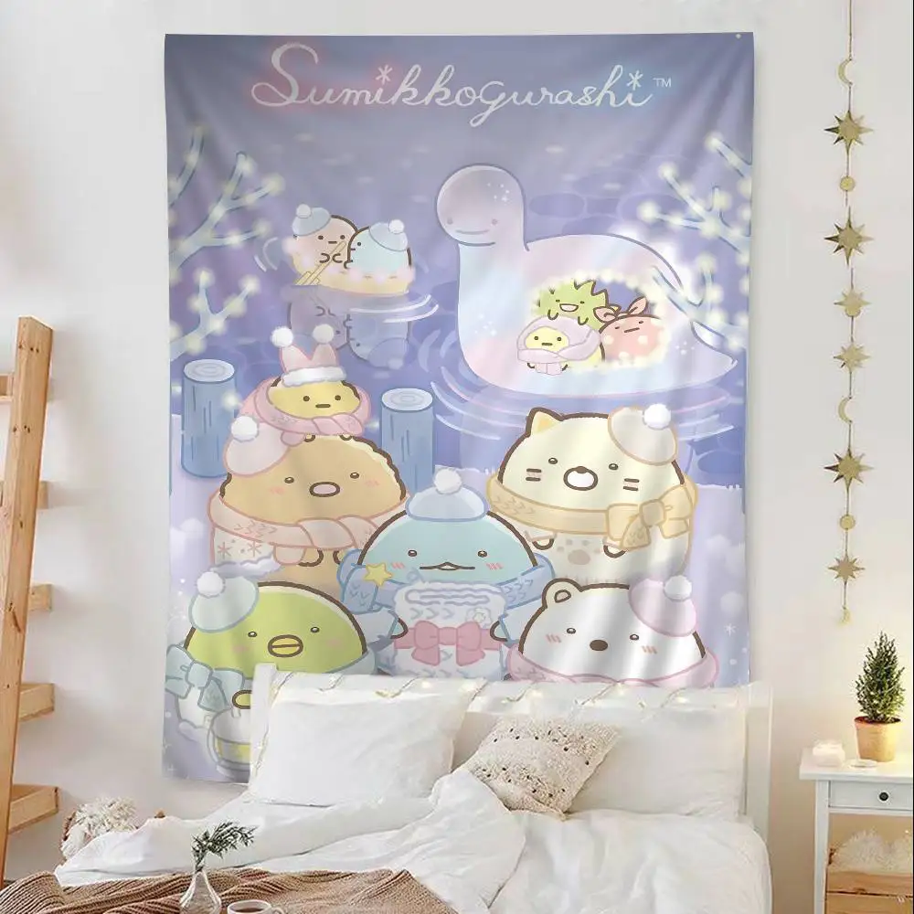 Anime S-Sumikko Gurashi Cartoon Wandteppich Böhmische Wandbehänge Mandala Wanddekoration