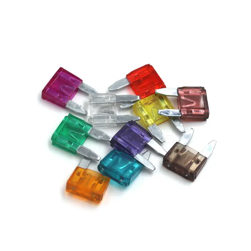 50PCS MINI Car Fuses 3A 5A 7.5A 10A 15A 25A 30A 35A 25A 40A Amp with Box Clip Assortment Auto Blade Type Fuse Set Truck