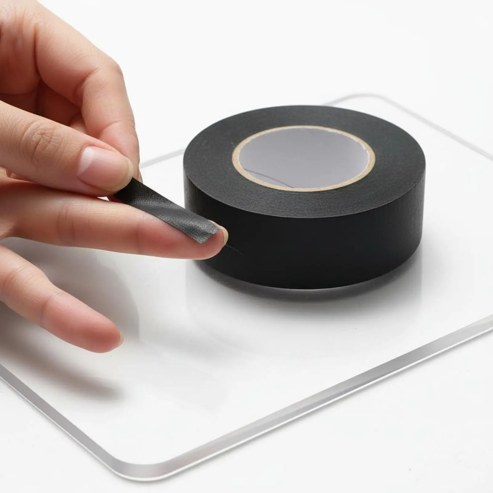 

Black Masking Tape Residue-Residue-Less Removal Black Paint Tape Adhesive Supplies Bleed-Resistant Hand-Tearable