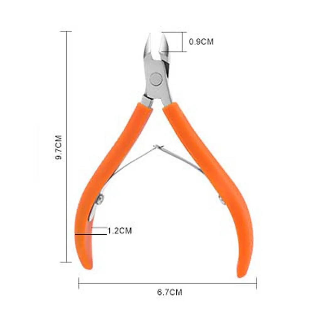 Alicates de acero inoxidable para el cuidado de los dedos, herramientas de manicura, pinzas para cutículas y cutículas muertas