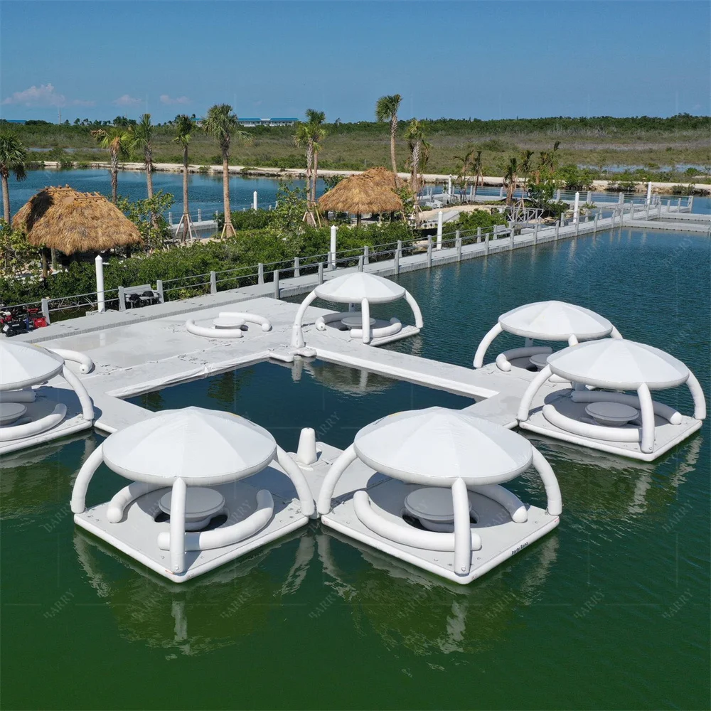

Inflatable Water Park Water Play Equipment Water Platform Lov E Island Pool Slide Floating Dock For Raft Pontoon Boat