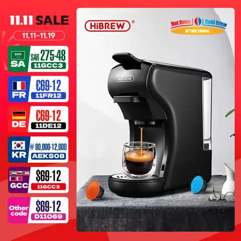 19 Bar 4-in-1 Capsule Coffee Maker HiBREW