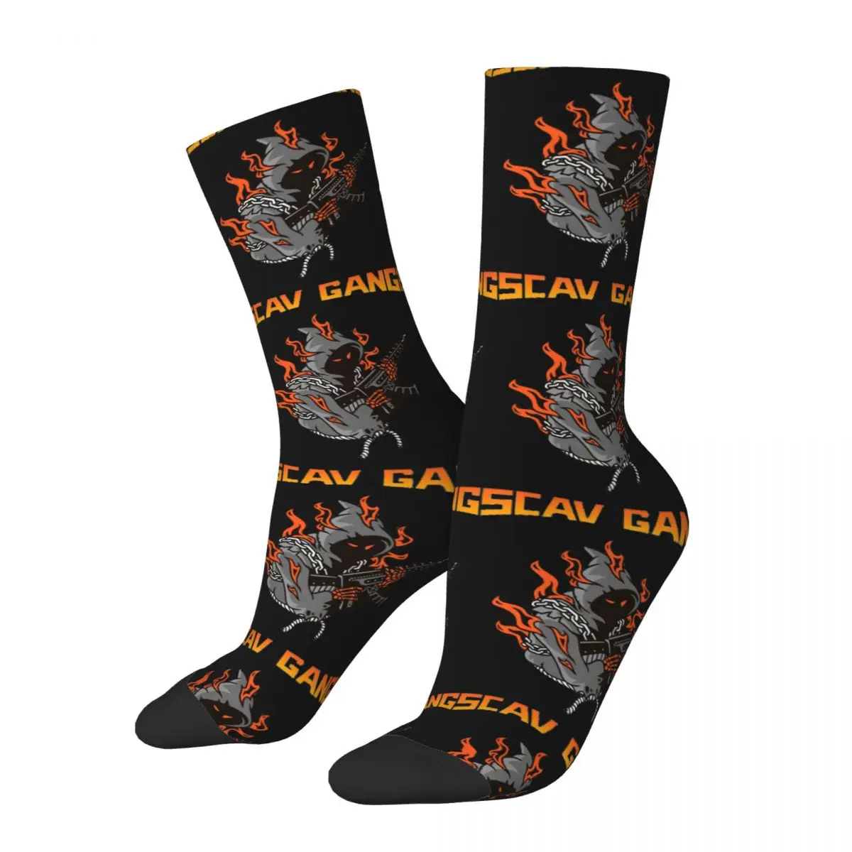 Funny Crazy compression Sock for Men Scavs Escape Hip Hop Vintage Escape from Tarkov FPS RPG MMO Game Seamless Boys Crew Sock