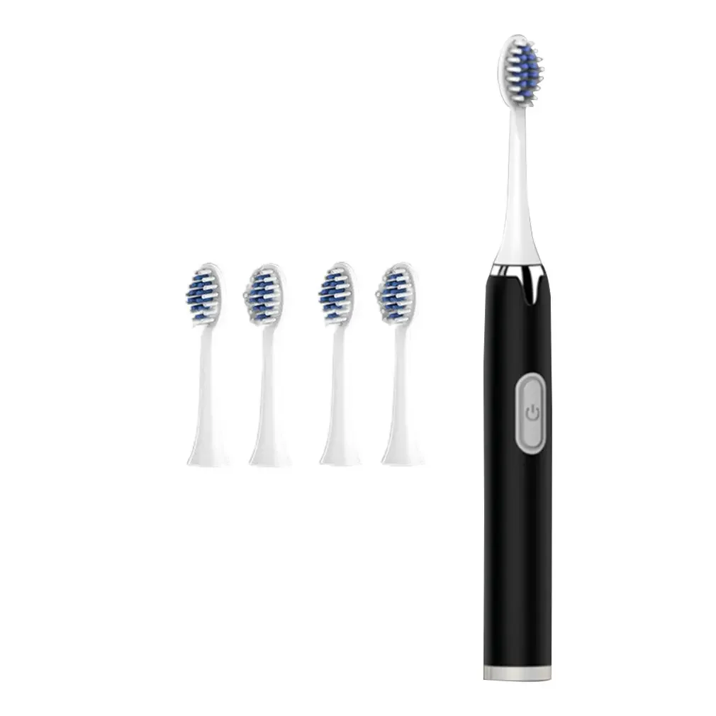 

Electric Toothbrush For Adult Household Soft Fur Replacement Heads Set Battery Powered Toothbrush With Brush Head Gift