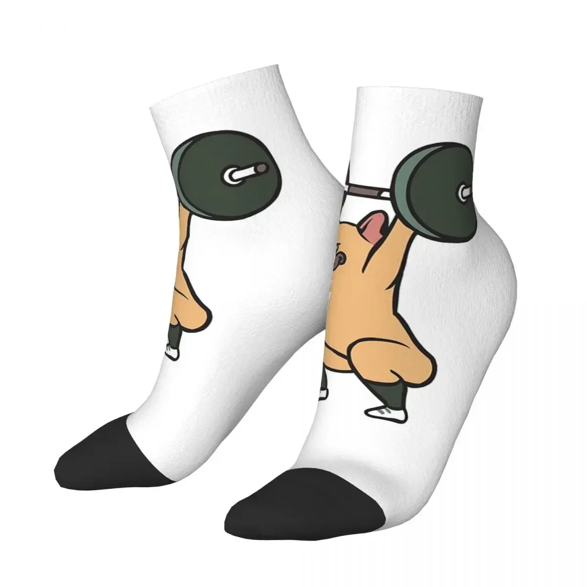 The Snatch Weightlifting French Bulldog Socks Harajuku Sweat Absorbing Stockings All Season Socks Accessories for Man's Woman's