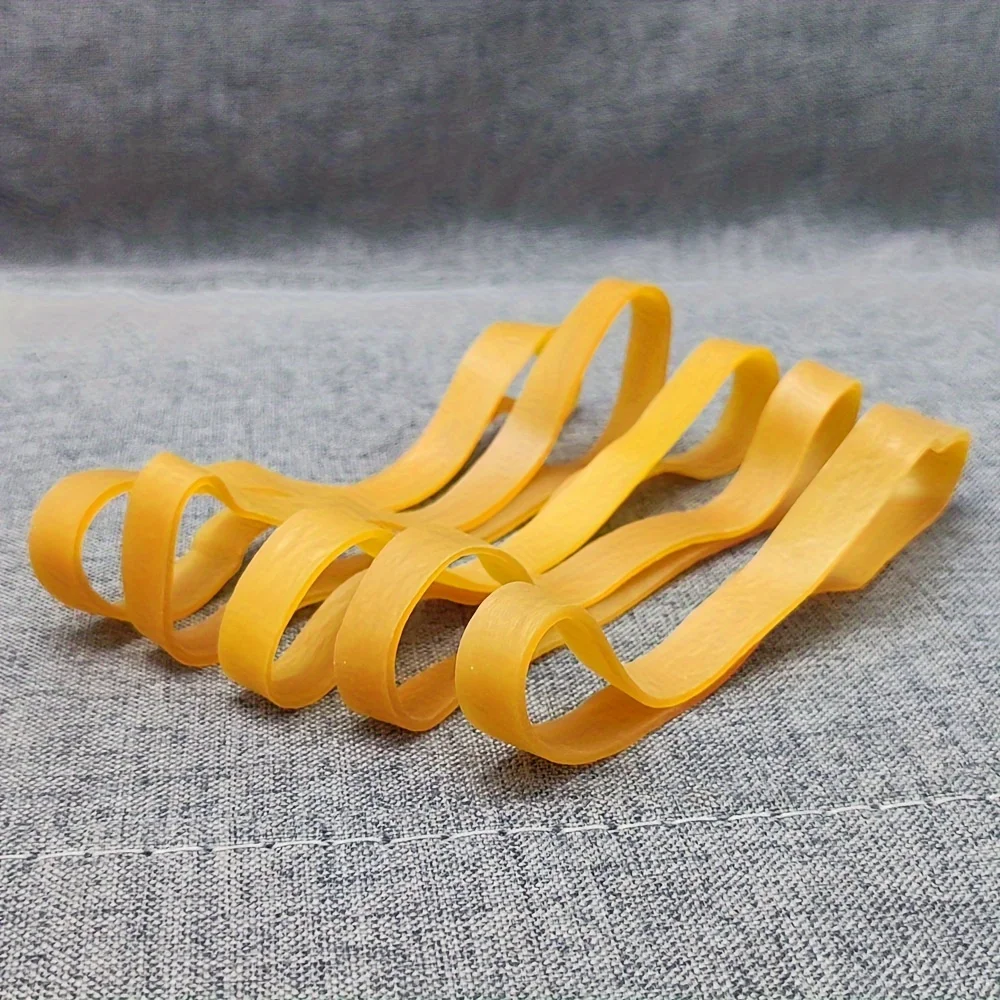 30 Pcs 6.3 Inch Stretchable Sturdy Yellow Rubber Rings Rubber Elastic Bands Large Wide Extended For Storage Sealing Office