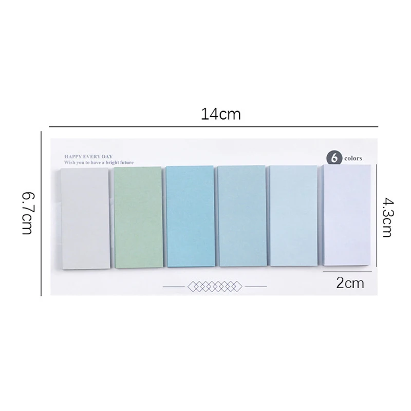 120 Sheets/pack Colorful Sticky Notes Memo Pad Label Note Color Gradient Bookmarks Notepad School Office Stationery Supplies