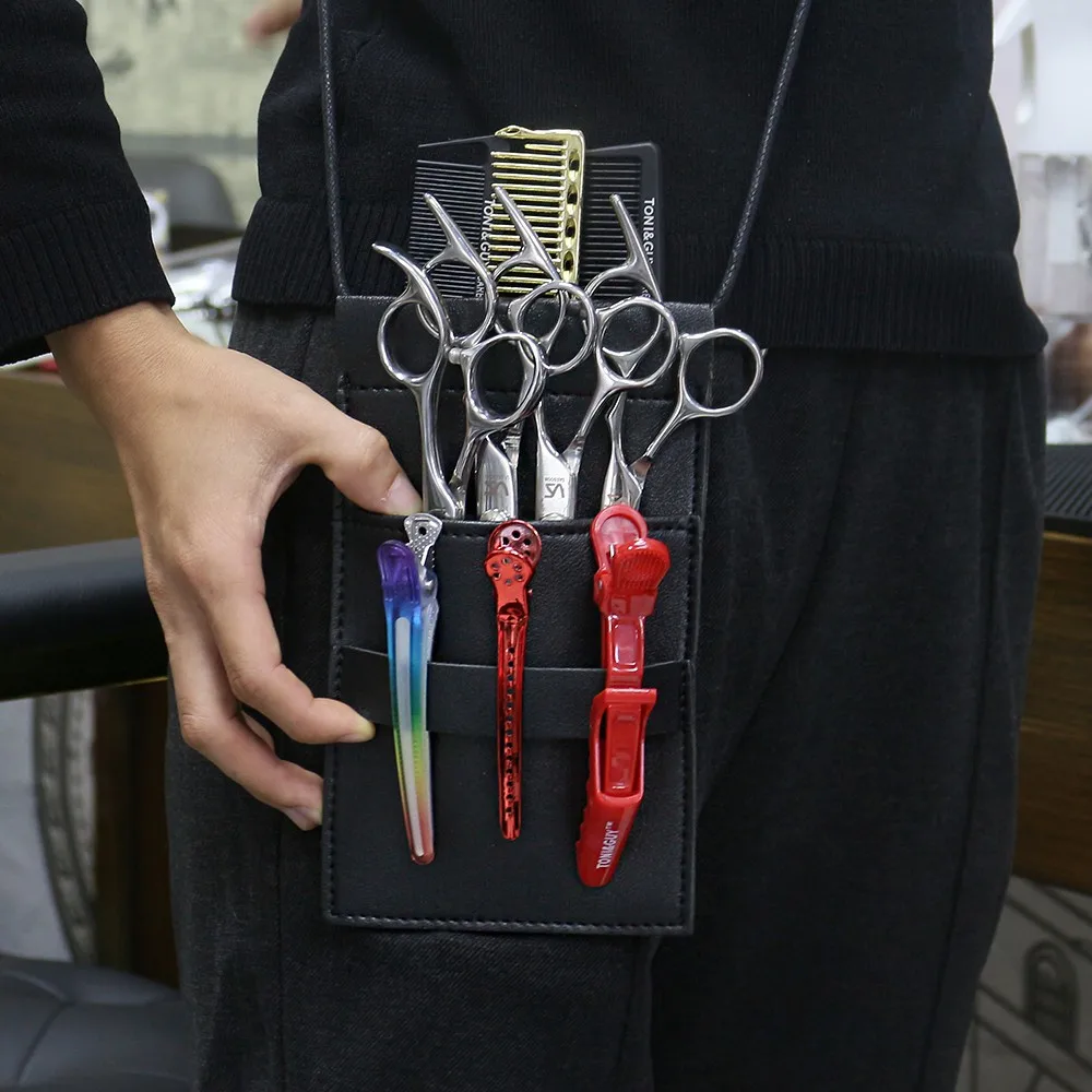 New Salon Barber Hair Scissors Bag Hairdressing Tools Scissors Comb Waist Pouch