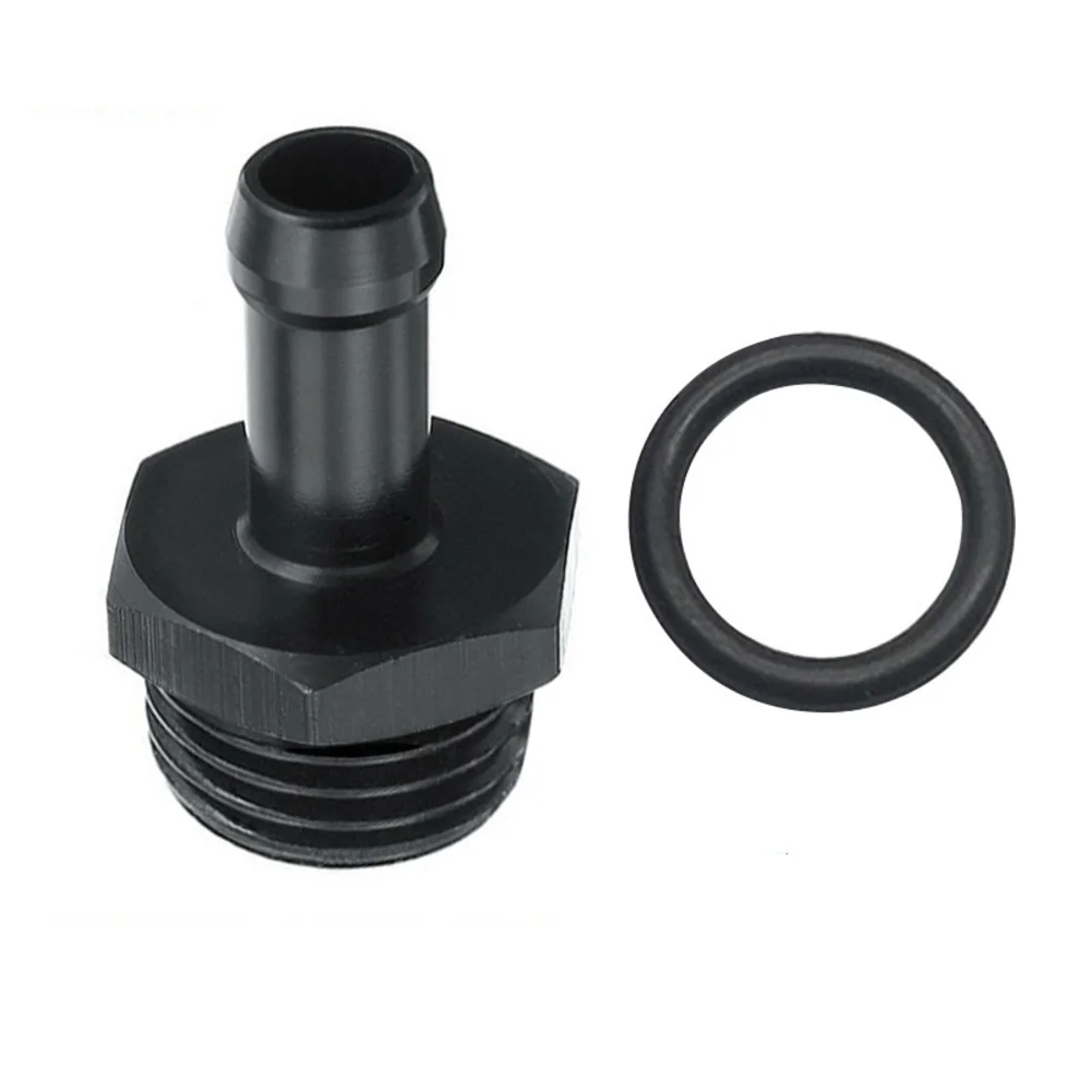 

Aluminum AN10 External Thread to 516 Coupler Fuel Line Adapter Black Anodized CNC Machined for Auto Fuel Pumps