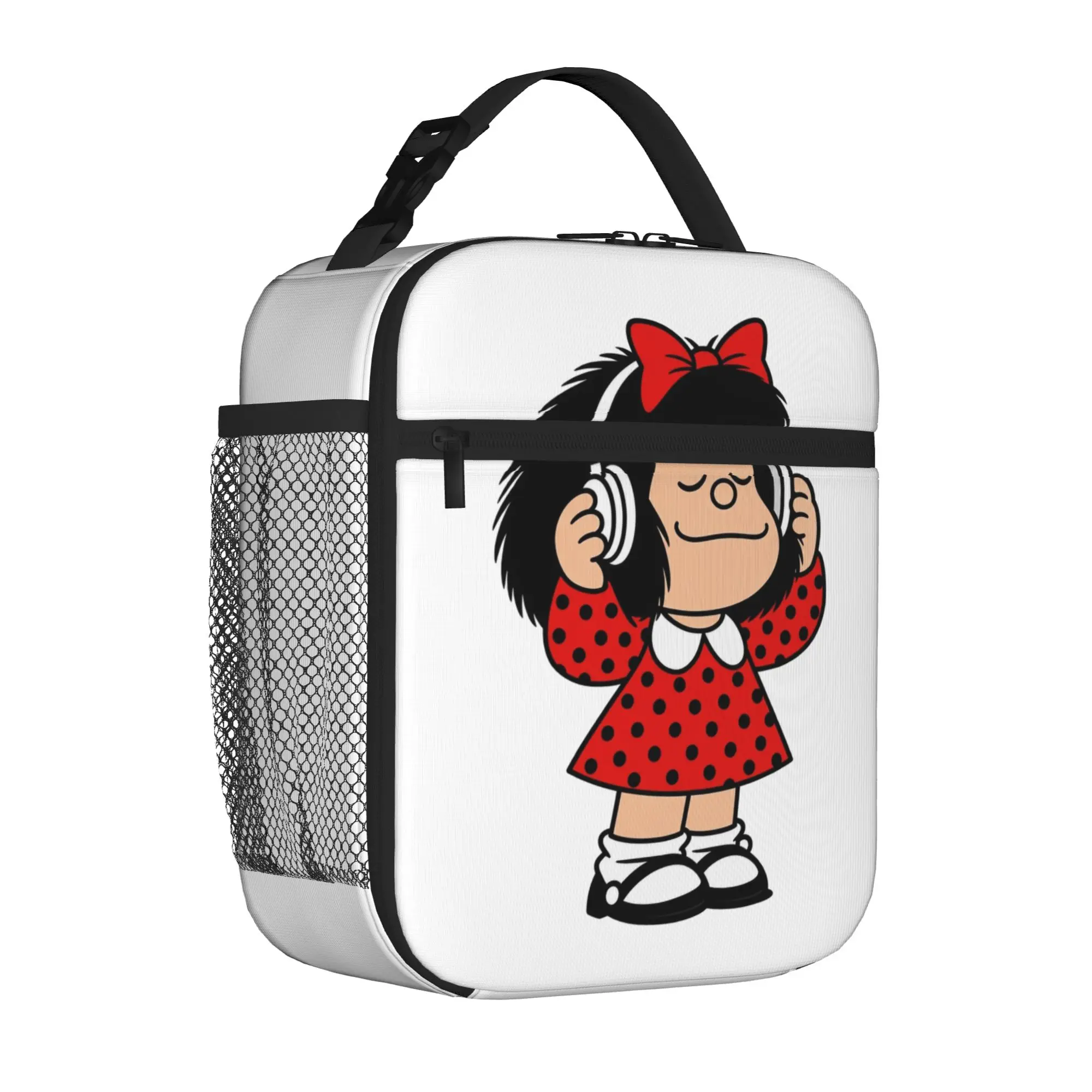 Cartoon M-Mafaldas Thermal Insulated Lunch Bag for School  Portable Food Bag Cooler Thermal Lunch Box
