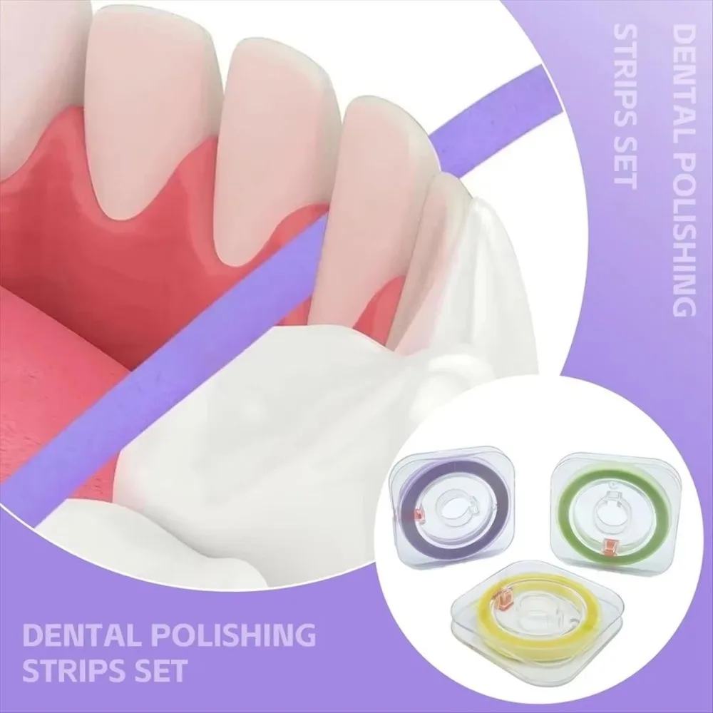 Portable Dental Polishing Strips Multifunctional 20/30/50um Tooth Finishing Strip Tooth Interdental Sanding Surface