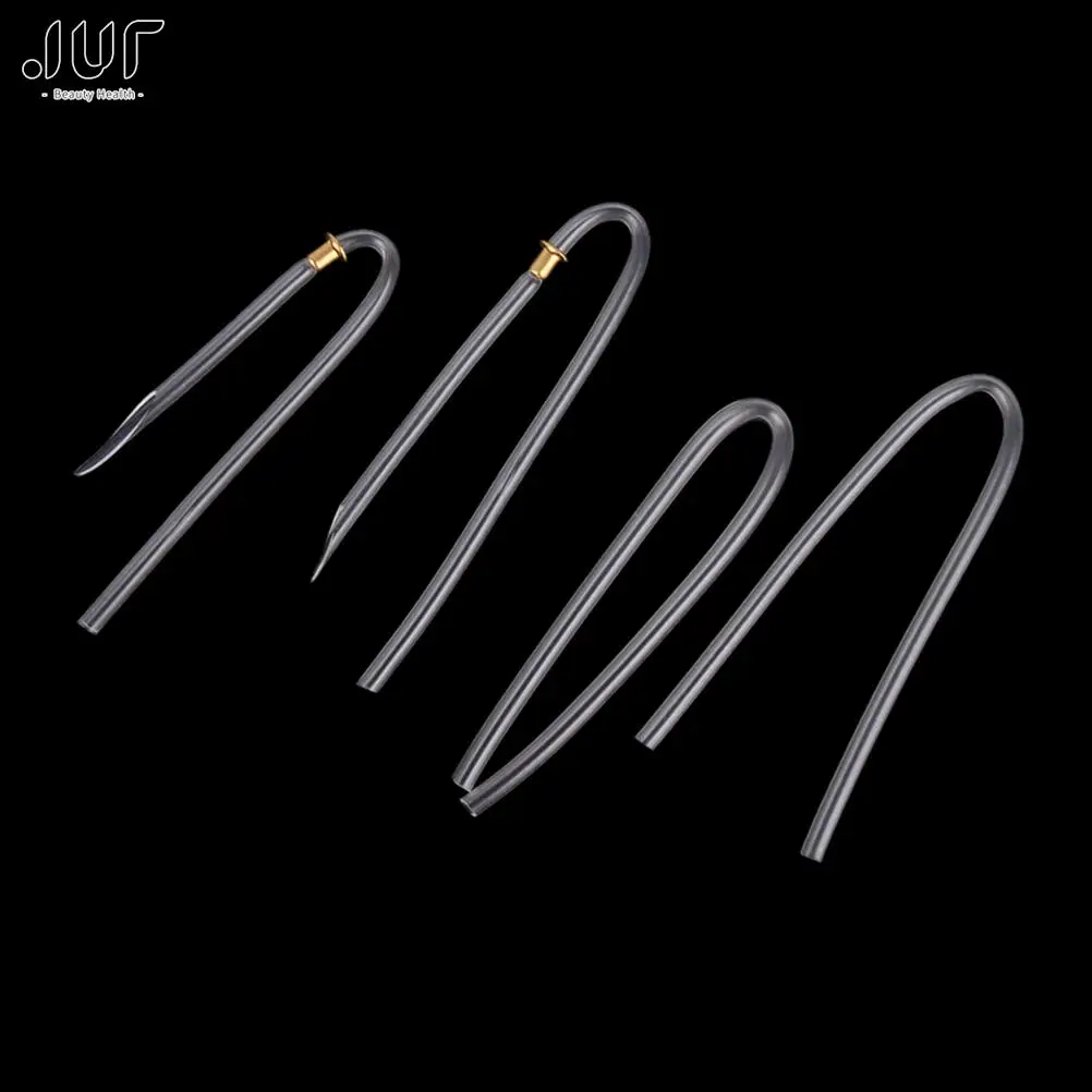 1pcs U Shape Bent Tubing With Lock Preformed Transparent PVC BTE Hearing Aids Clear Earmolds Tubes