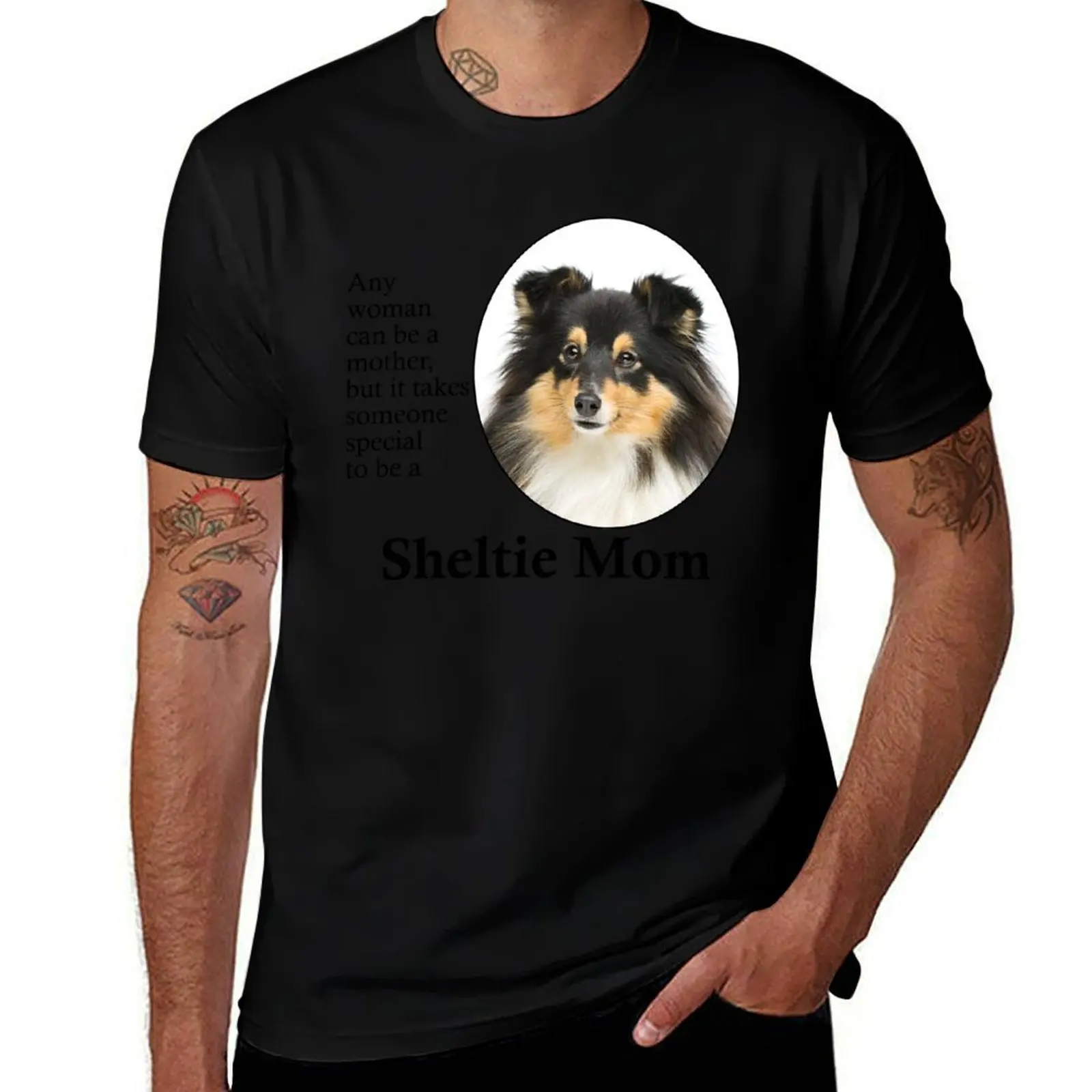 

Tri-Color Sheltie Mom T-Shirt man t shirt heavy cotton t shirt man cotton T-Shirt