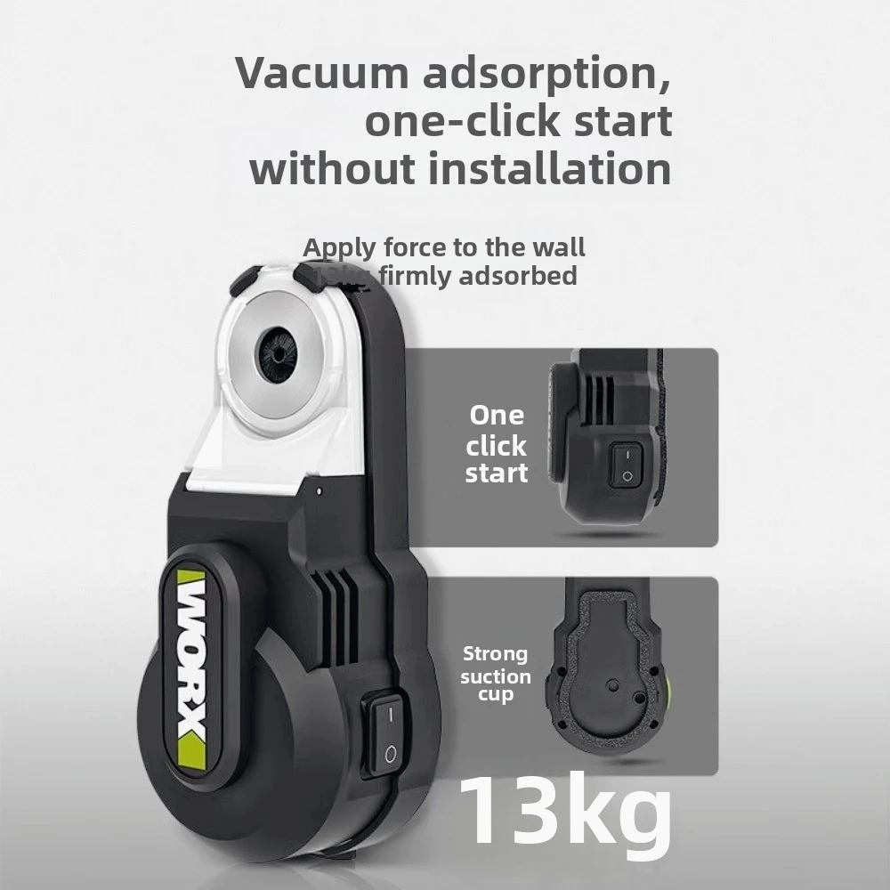 WORX WA1602 مكنسة كهربائية قوية صندوق غبار مرئي USB C نوع مثقاب طرق كهربائي عالمي غطاء غبار مثقوب