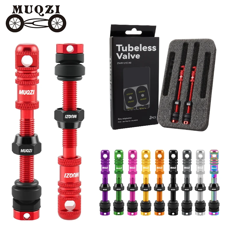 AliExpress MUQZI Tubeless Presta Valve Stem 45/55/65 mm Presta Valve Kit for MTB Road Gravel Bike Tubeless