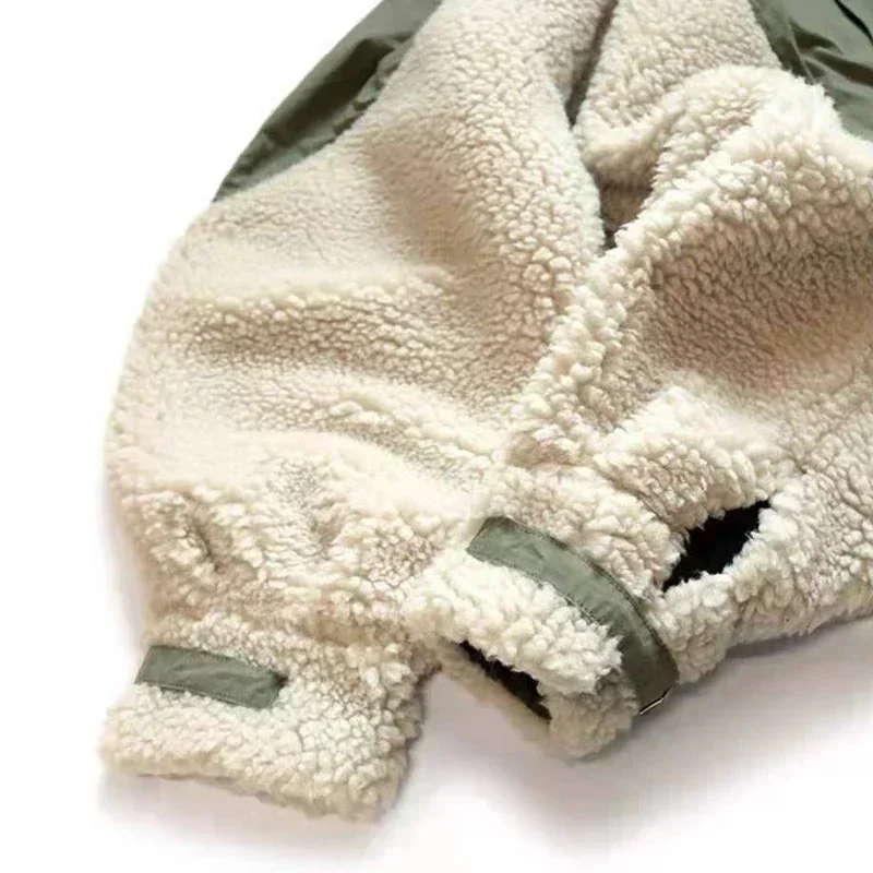 KAPITAL Hirata Hohiro Cordeiro Cashmere Emendado Amekaji Trabalho Estilo Casual Masculino Solto Verde Harlan Calças