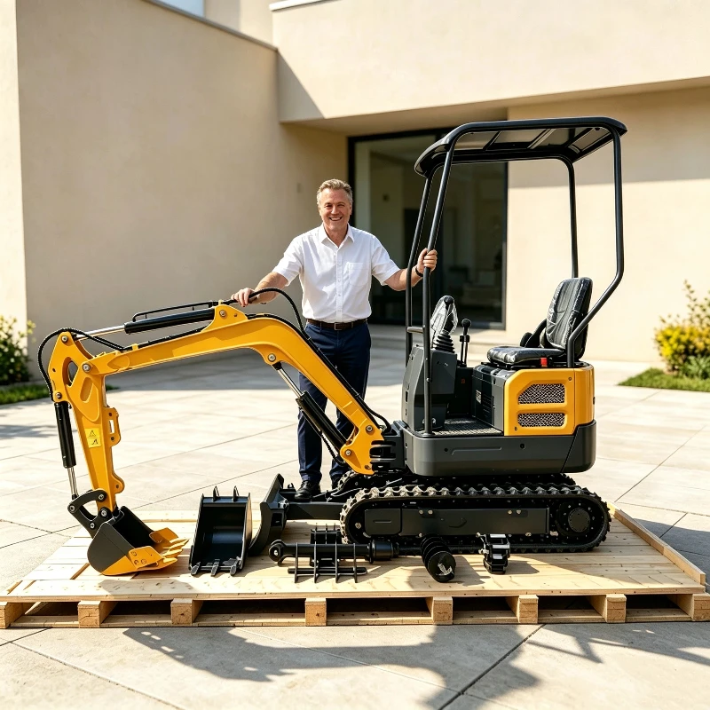 Mini Excavator Powerful Engine Euro 5 Certified Multiple Attachments For Orchard Landscaping & Household Construction Customized