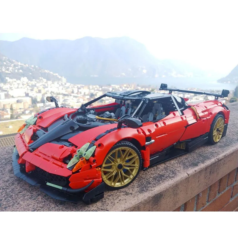 2023 New Super Custom Paga Sports Car MOC-142670 Paga Sports Car 4706 Auto Parts : 8 Building Block Model Kids Birthday Toygift