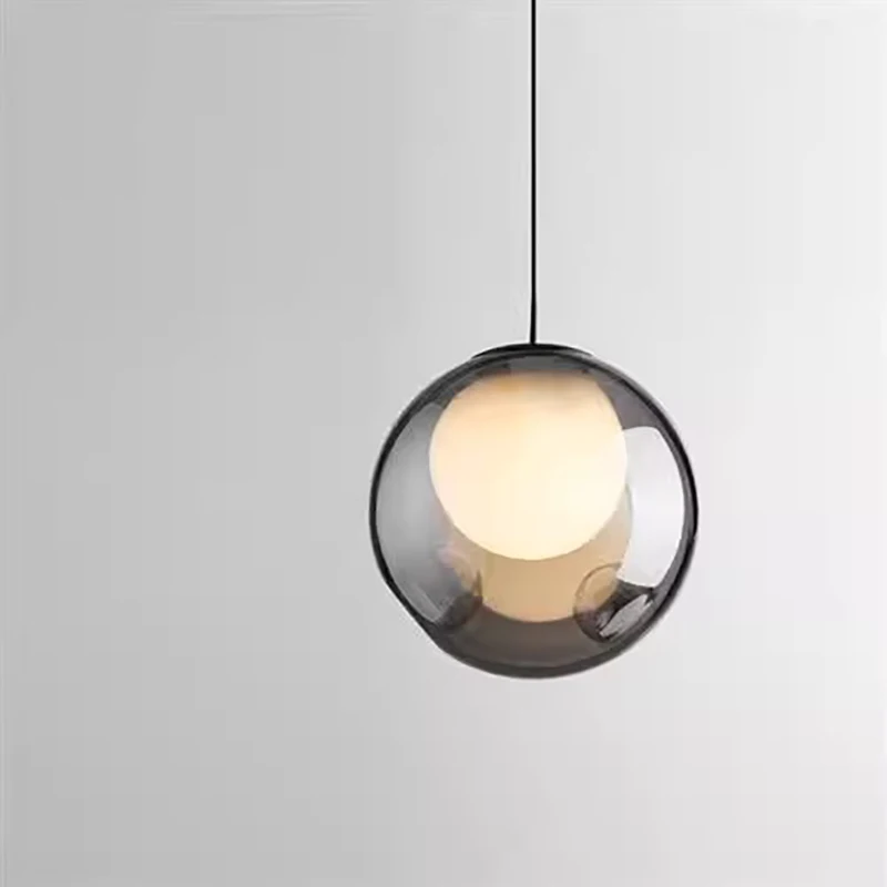 Minimalist Glass Shade LED Pendant Lamp Nordic High Quality Designer Suspension Pendant Light Home Decor Decoration Hanging Lamp