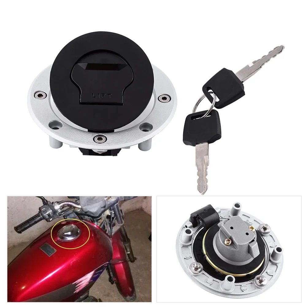 Aluminum Gas Fuel Tank Cap Cover With 2 Keys For SUZUKI GSXR 600 750 for Hayabusa GSXR1300