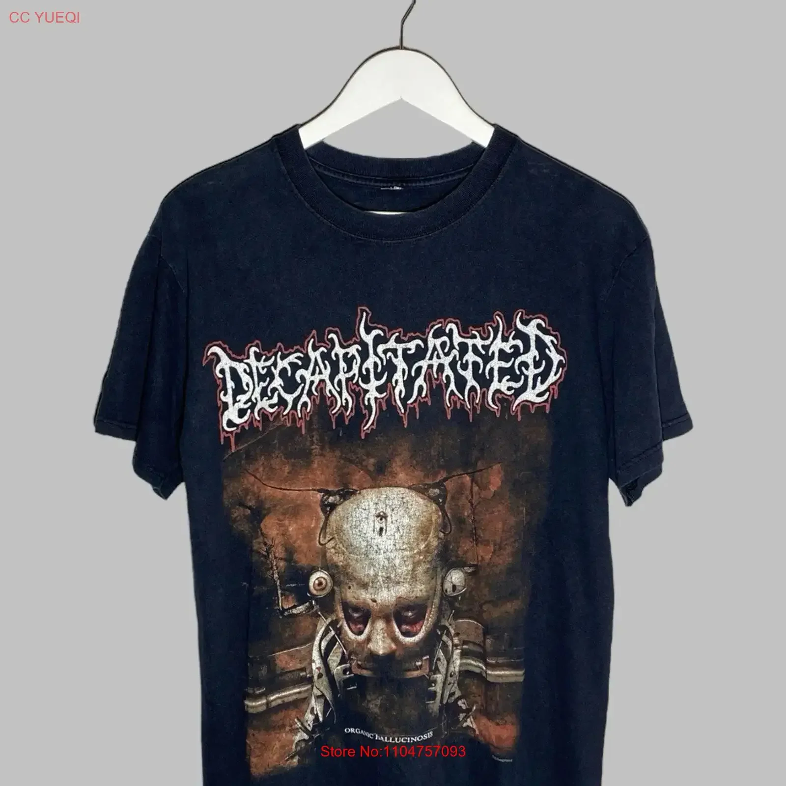 Vintage 2000s Decapitated Organic Hallucinosis Metal Band T shirt Size M vintage Washed Slightly homme Soft graphic Comfortable