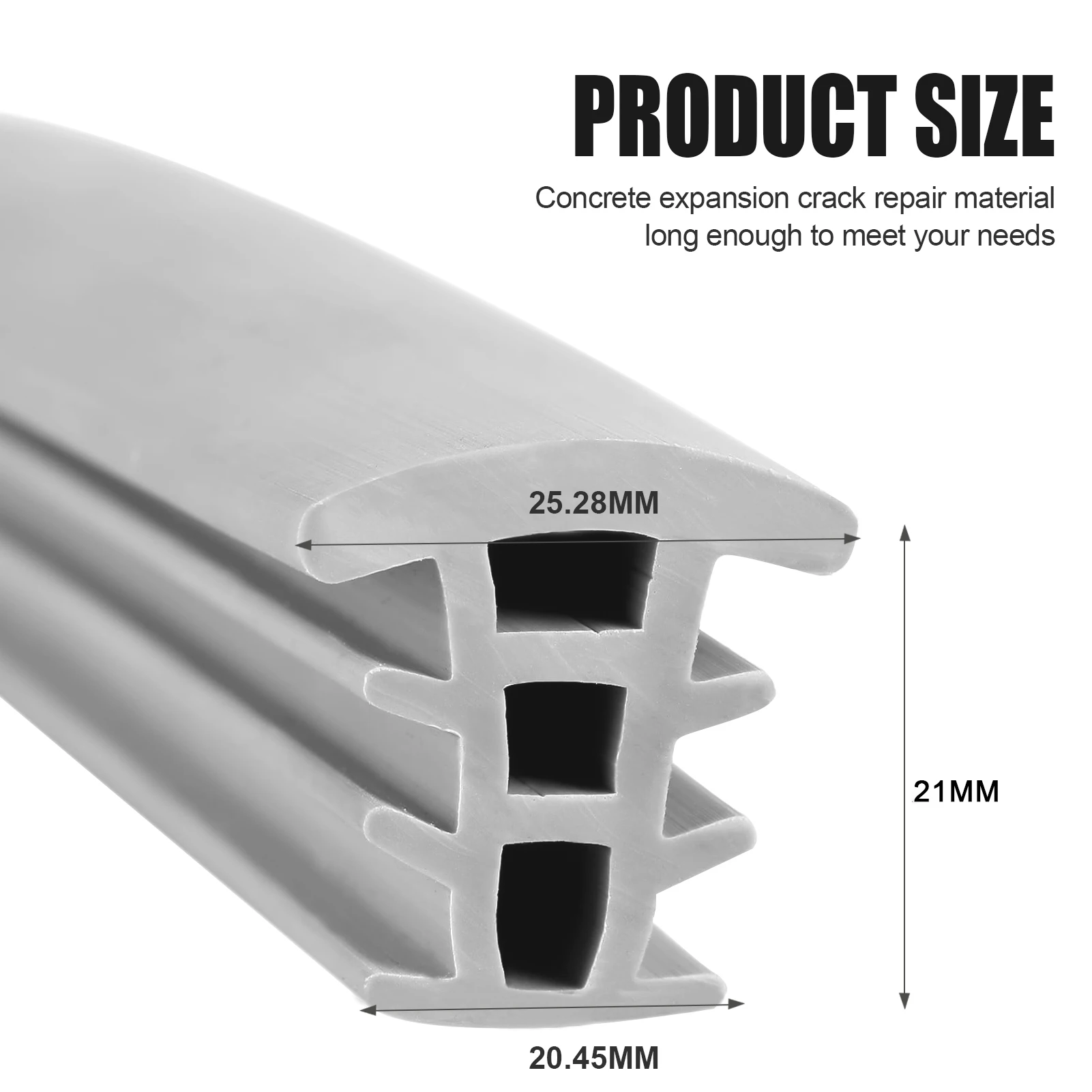 Flexible EPDM Rubber Strip Concrete Expansion Joint Filler 3/4 Inch Wide 100 Ft Long Weather Aging Resistant Seal Strip for Driveway Sidewalk Walkway Concrete Crack Repair Replacement Durable Easy Install Cut to Length Indoor Outdoor Use