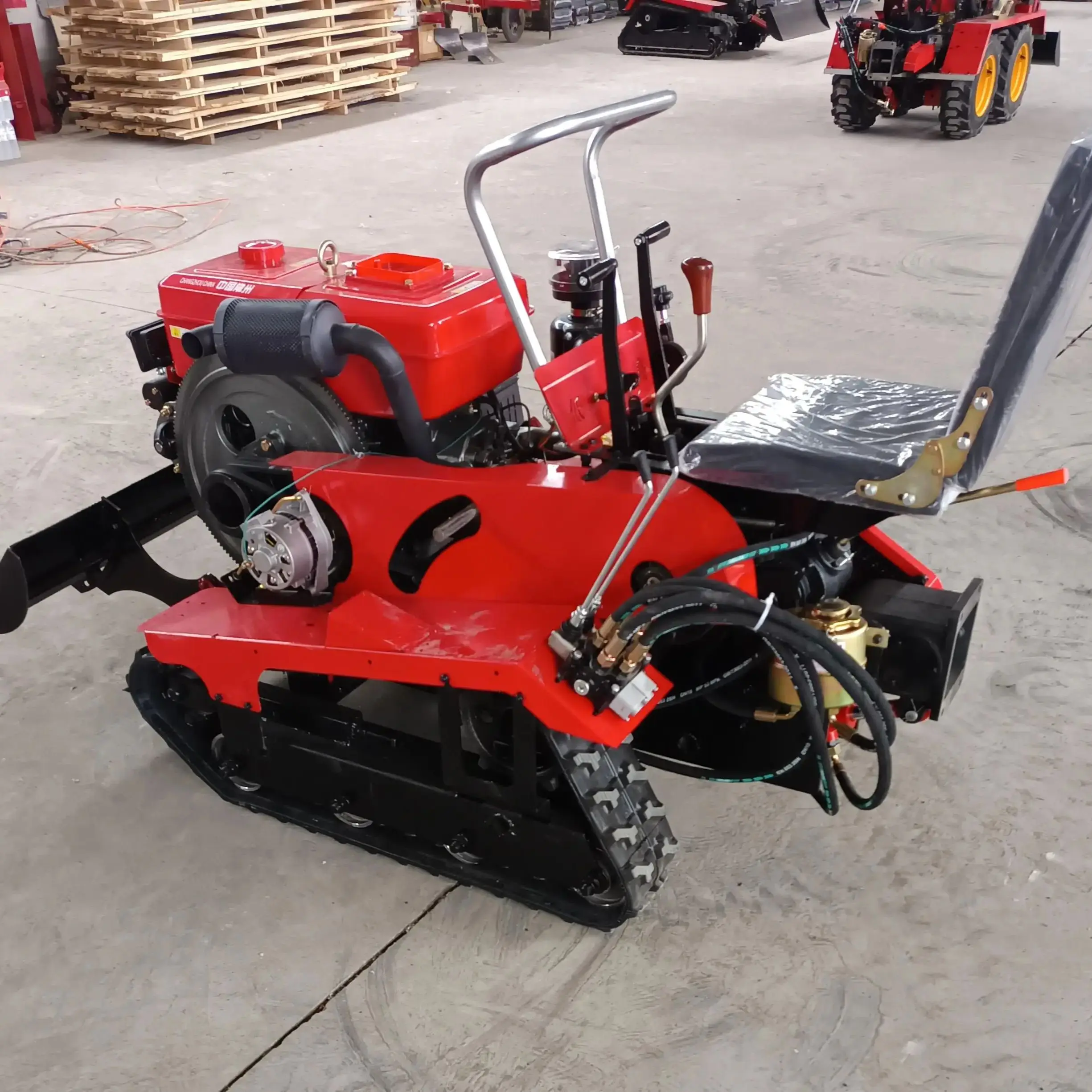 Chinese Mini Crawler Tractor Remote Control Mini Crawler Cultivator Agricultural Machinery Farm Cultivator