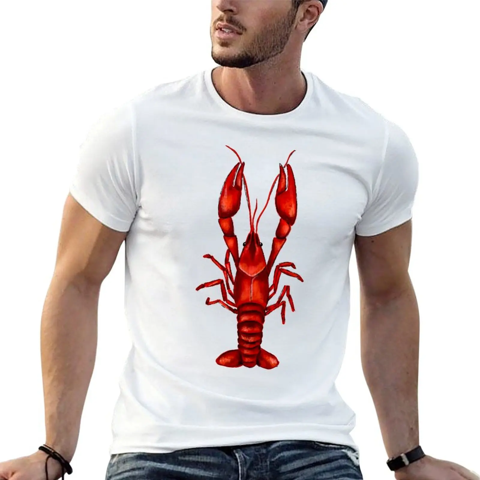 

Louisiana Crawfish T-Shirt man t shirts for men casual cotton t shirts man 100% T-Shirt