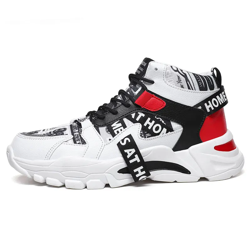 

Hot Sale High top Men's Casual Sneakers Streetwear Hip Hop Shoes Autumn and Winter Skateboard Shoes Man Designer Sports Sneakers