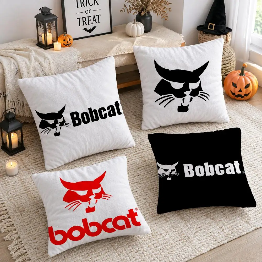 Fashion Logo B-Bobcats Cushion Cover Plush Decorative Pillow Case With Hidden Zipper Cutecore Room Decor For Home