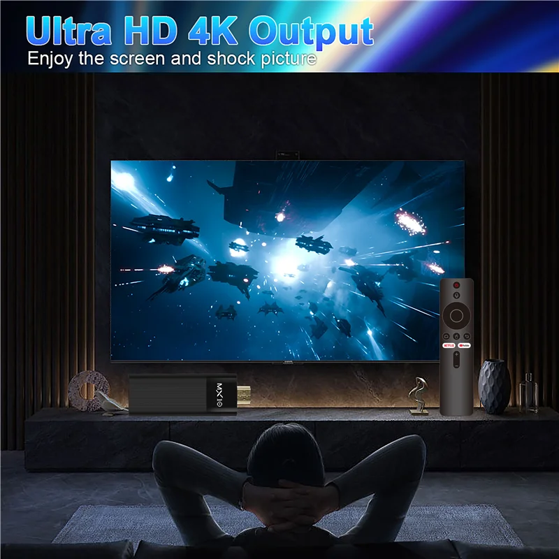 4K TV çubuk mini PC Android 13 Çift WiFi 2.4G 5G Bluetooth 5.0 Ağ HD TV çubuk mini PC Dört Çekirdekli Cortex A53 Sesli Uzaktan Akıllı TV Kutusu Seti