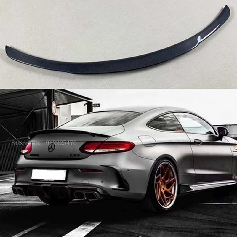 

C-Class 2DOORS Carbon Fiber / Black Rear Trunk Spoiler FOR Mercedes Benz W205 Coupe 2015+ C63 AMG C200 C250 C350