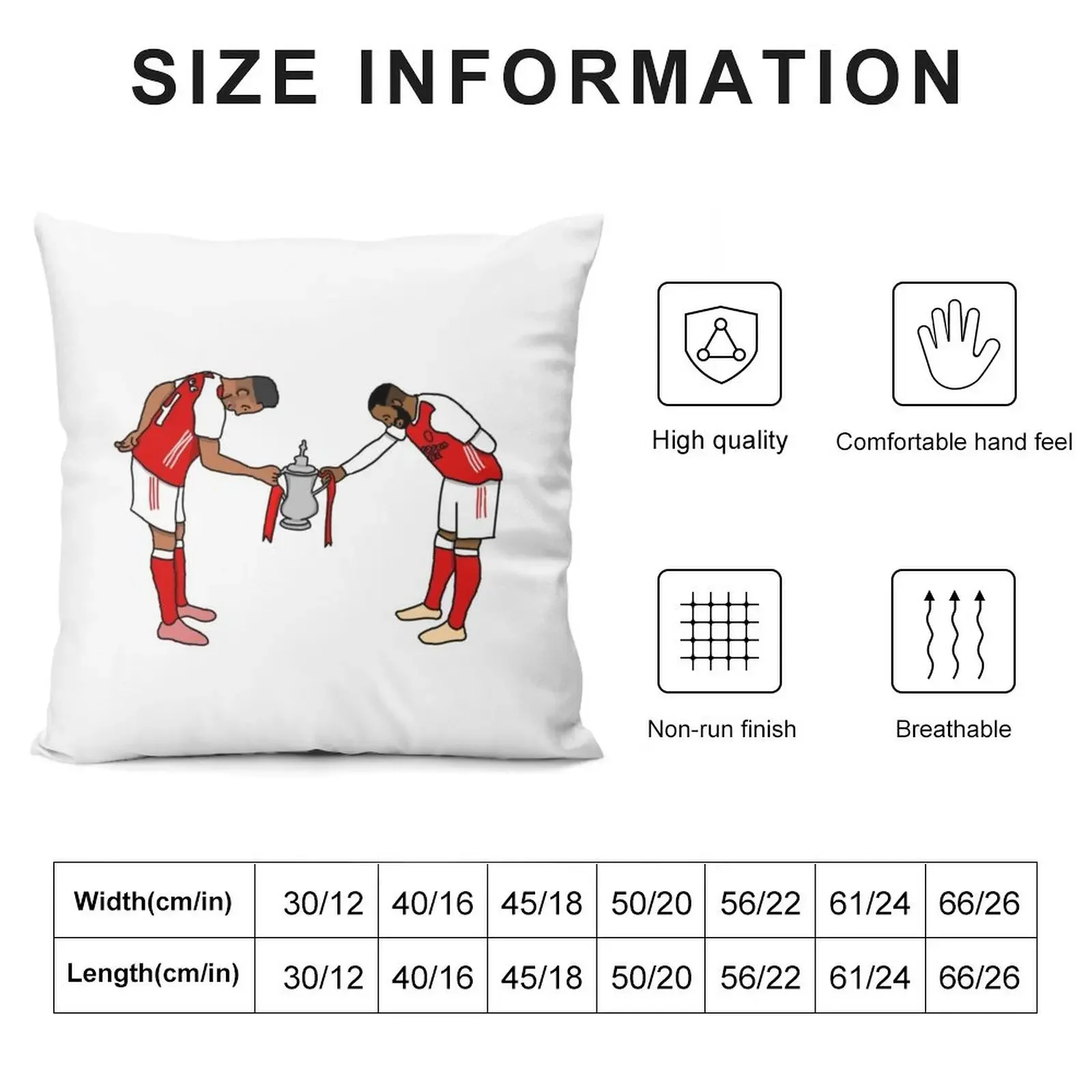 Aubameyang and Lacazette celebrate winning the FA Cup Throw Pillow Decorative Pillow Covers For Sofa Cushions pillow