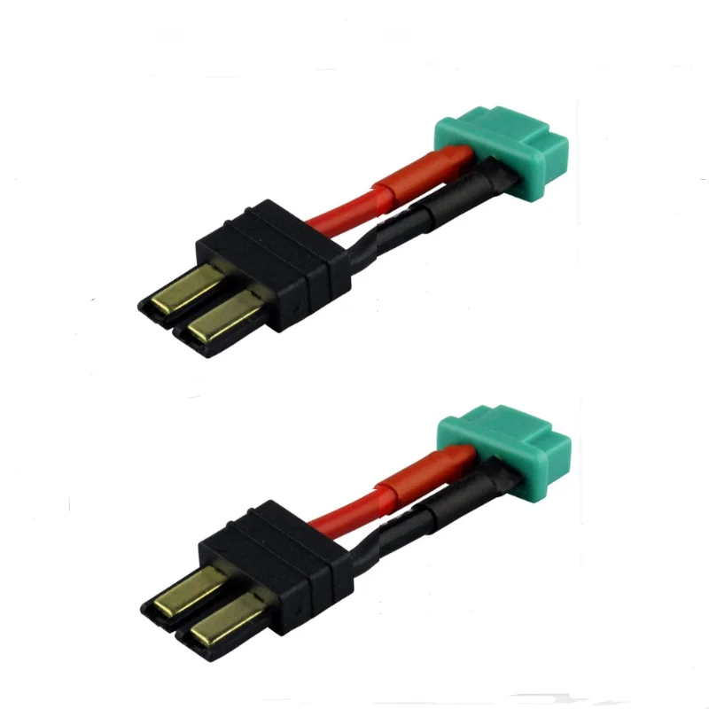 New 2Pcs MPX Multiplex Male Female Plug to Tamiya Deans XT30 TRX EC2 Male Female Connector Adapter 14awg 4cm for RC Battery ESC